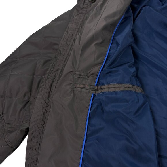 Cole Haan Quilted Barn Coat Jacket Mens Size XXL Elbow Patch Brown - Picture 10 of 10